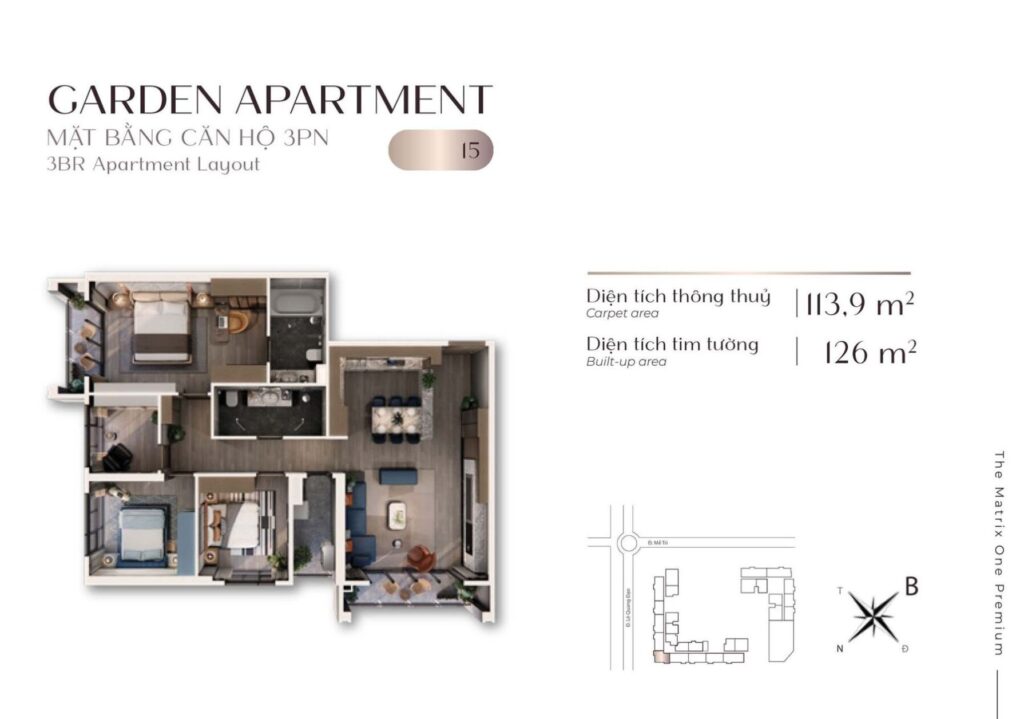 Thiết kế loại căn hộ 3pn imperia sensa park thủ đức